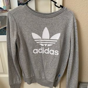 Adidas grey crew sweatshirt